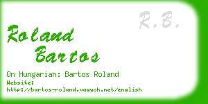 roland bartos business card